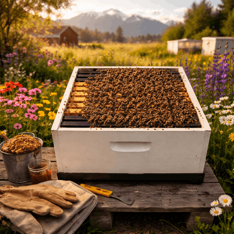 Full Single Box Hive with Live Bees – 10 Frames